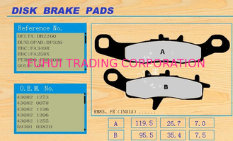 Smooth braking and long life performance Steel Material Motorcycle disc Brakes Pad RM85