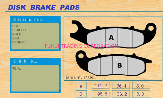 Motorcycle disc Brakes Pads , engine parts with Smooth braking performance FMTZ VAR20