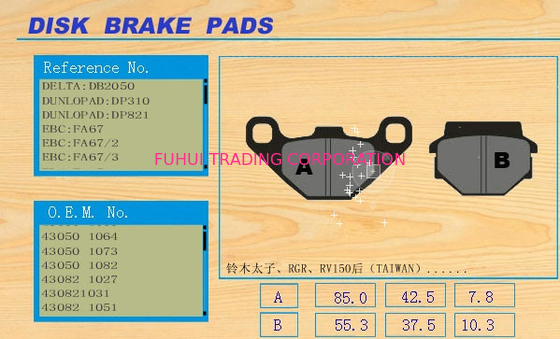 Waterproof Steel material Motorcycle Rear disc Brake Pad GN RGR RV150